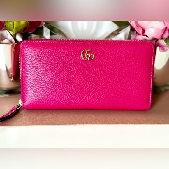 Gucci Handbags - Pink Gucci Zippy Wallet